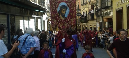 Procession, Pâques, Espagne, Christ, croix