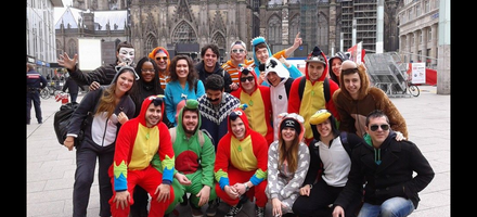 Carnaval, jeunes gens, Dortmund, Allemagne, déguisement