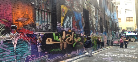 Murs, tags, street art, Melbourne, ville, rue, Australie