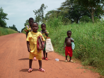 enfants sur la piste