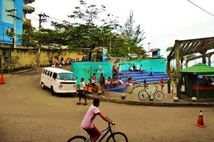 Une favela au Brésil
