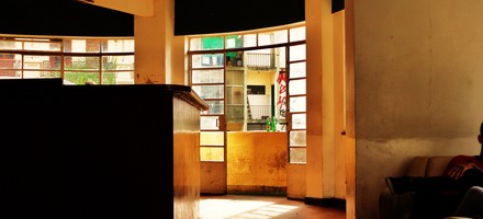 Café, restaurant, bar, Sao Paulo, Brésil, vitres, fenêtres